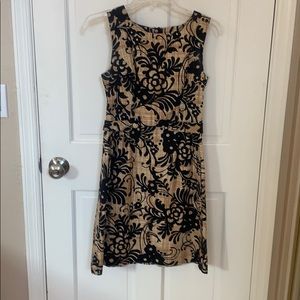 Anthropologie leopard like print dress w zip back